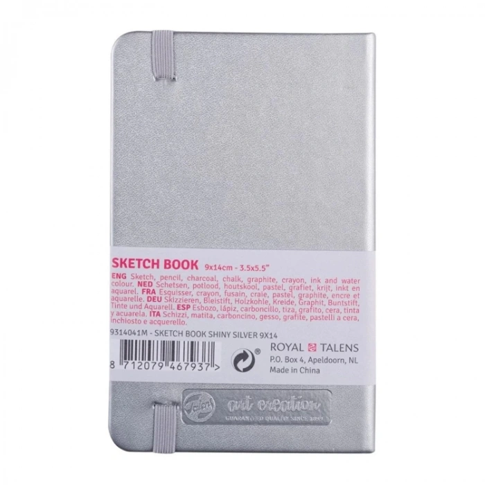 TALENS ART CREATION SKETCHBOOK 9X14 cm 140 gr. 80YP. ESKİZ DEFTERİ PARLAK GÜMÜŞ - RT9314041M