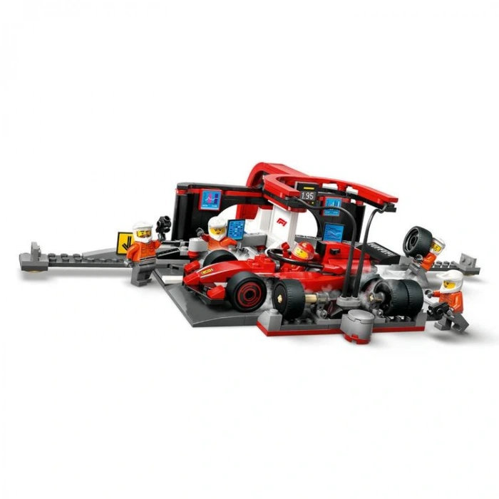 LEGO CITY 60443 FERRARİ ARABALI F1 PİT STOP VE PİT EKİBİ 322 PARÇA 6+