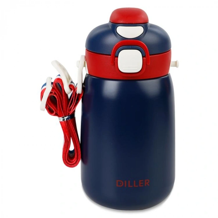 VAGONLİFE DILLER PASLANMAZ ÇELİK PİPETLİ/PİPETSİZ KULLANIM MATARA/TERMOS 9073 420ML BLUE