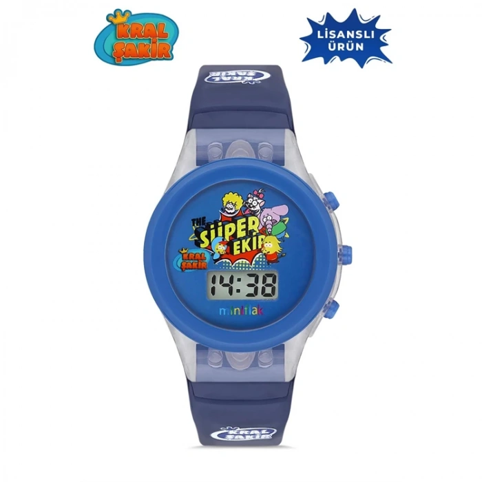 MİNİFLAK KRAL ŞAKİR 7210 LİSANSLI IŞIKLI ÇOCUK KOL SAATİ MAVİ