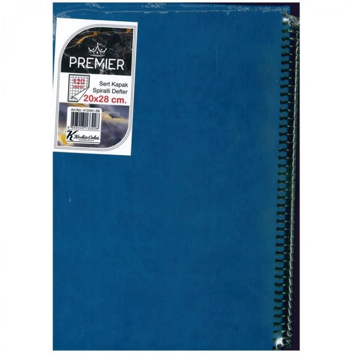 KESKİN 20X28 PREMIER SERT KAPAK SPİRALLİ DEFTER 120 YP. KARELİ