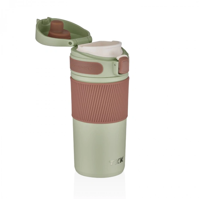 VAGONLİFE  T2001 TKK ÇELİK TERMOS SÜZGEÇLİ MUG 450 ML YEŞİL