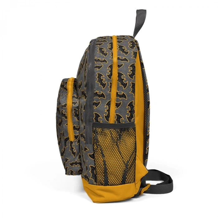 CORAL HIGH 23721 DÖRT BÖLMELİ KOYU GRİ HARDAL YARASA DESENLİ SIRT ÇANTASI GRİ-HARDAL