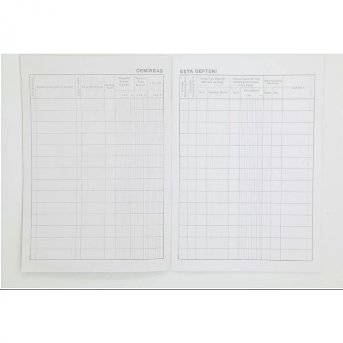 DİLMAN DEMİRBAŞ EŞYA DEFTERİ KARTON KAPAK