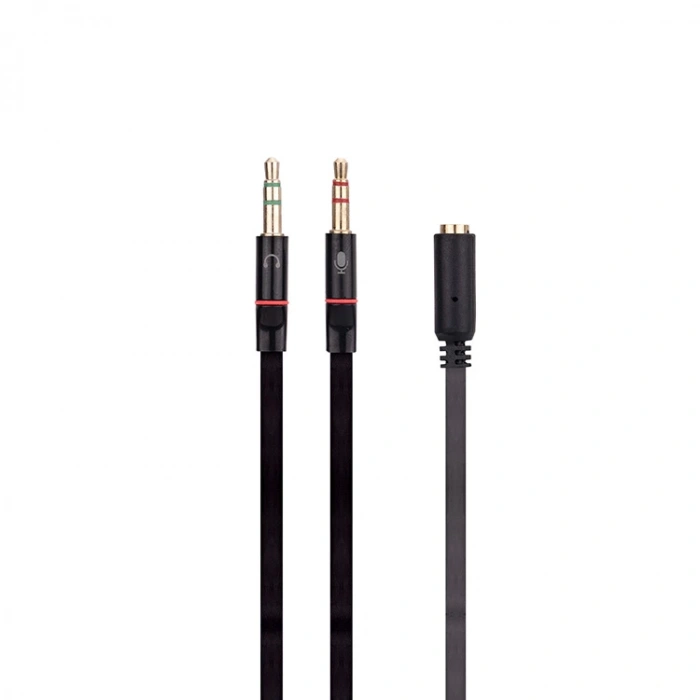 HYTECH HY-X78 3.5mm TO AUDIO + MIC 0.15m KULAKLIK ÇEVİRİCİ