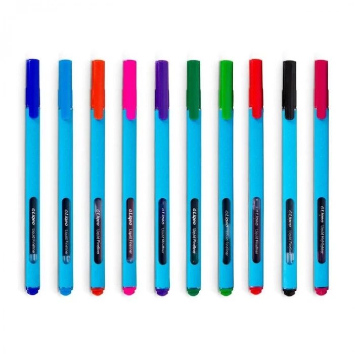 LIQEO F8027 FINELINER KALEM PVC Lİ  10LU SET  (10 RENK )