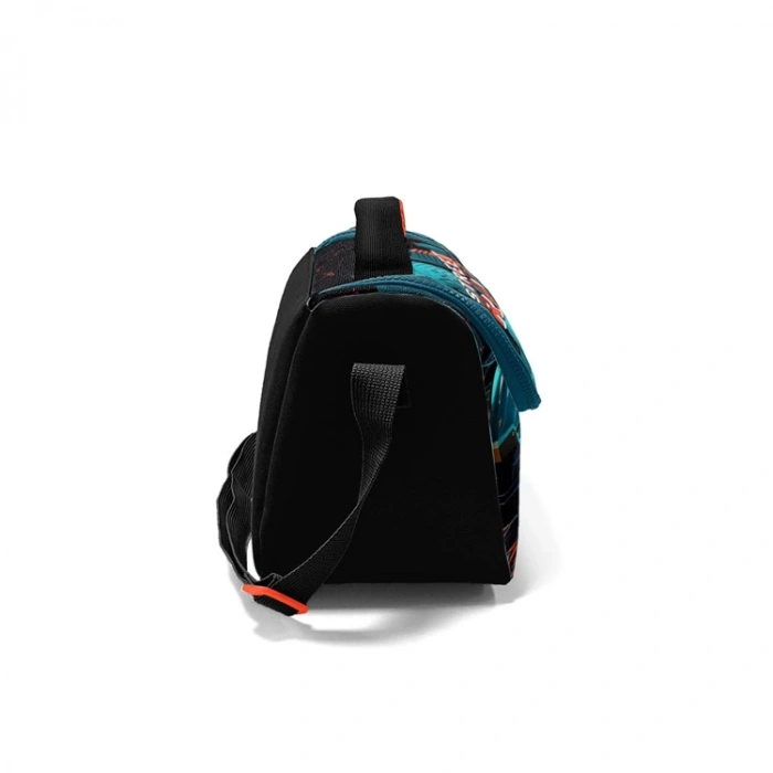 CORAL HIGH 11765 KIDS SİYAH NEFTİ YARIŞ ARABASI DESENLİ THERMO BESLENME ÇANTASI