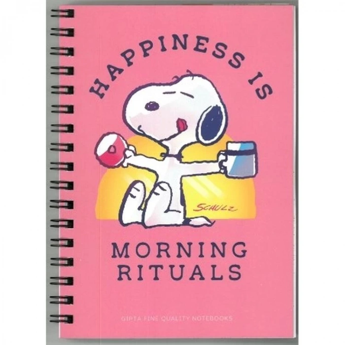 GIPTA SNOOPY A6 SPİRALLİ KARTON KAPAK 80 YP. ÇİZGİLİ NOT DEFTERİ - TEKLİ