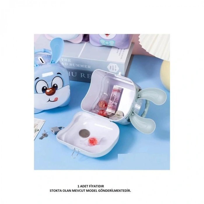 HUN BEST S-262 (13-23) TAVŞAN SAPLI KİLİTLİ METAL KUMBARA 3+ - TEKLİ