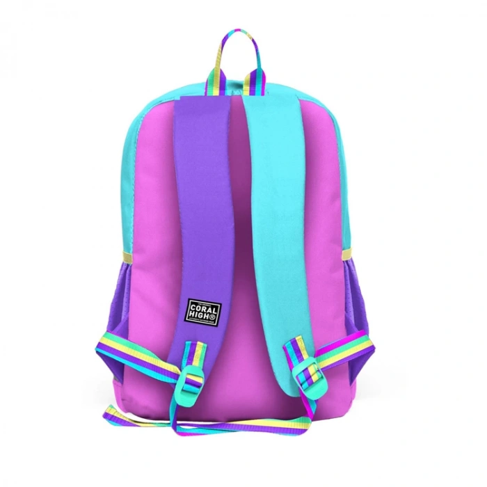 CORAL HIGH 23759 KIDS PEMBE PASTEL RENKLİ DÖRT BÖLMELİ SIRT ÇANTASI