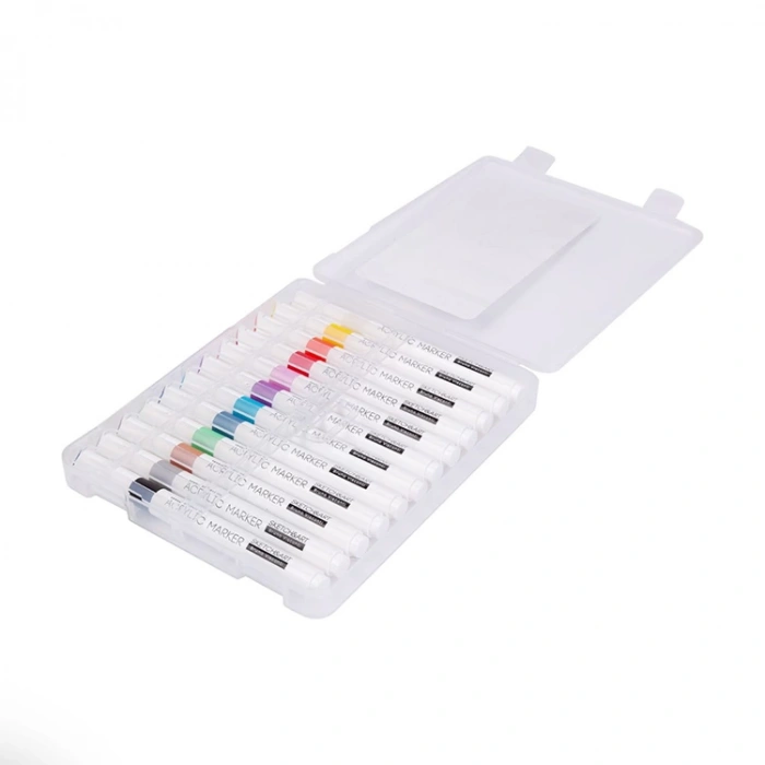 BRUNO VISCONTI 22-0126 SKETCH & ART AKRİLİK MARKER KALEM PLASTİK KUTULU 12 RENK