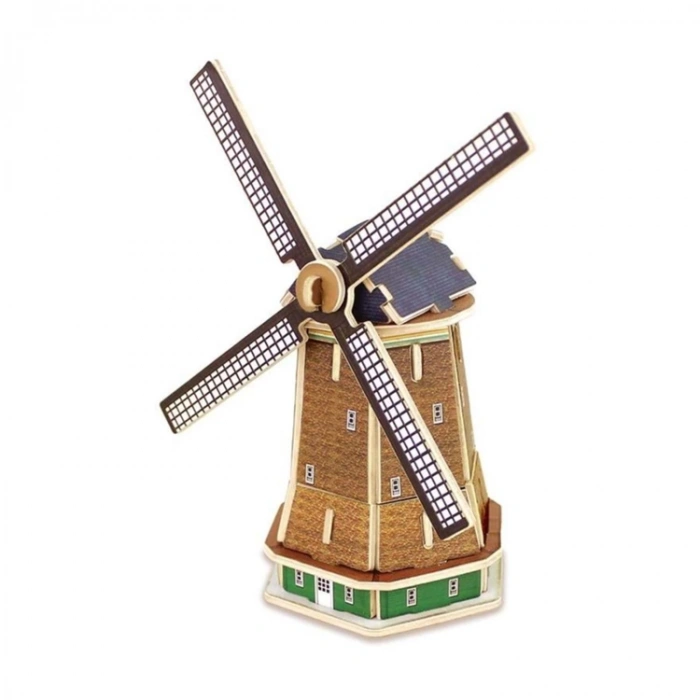 CEO 3 BOYUTLU BASKILI AHŞAP PUZZLE HOLLANDA YEL DEĞİRMENİ CEO-AP0018