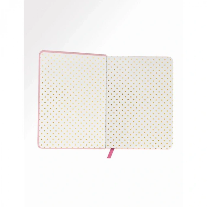 DEFFTER FABOOKS MONOGRAM HARF BASKILI LASTİKLİ SERT KAPAK ÇİZGİLİ DEFTER 168 SYF - N