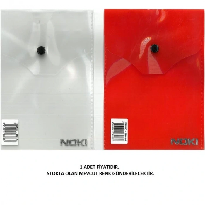 NOKI 3104-A6  ŞEFFAF ÇITÇITLI A6 DOSYA KARIŞIK RENKLİ - TEKLİ