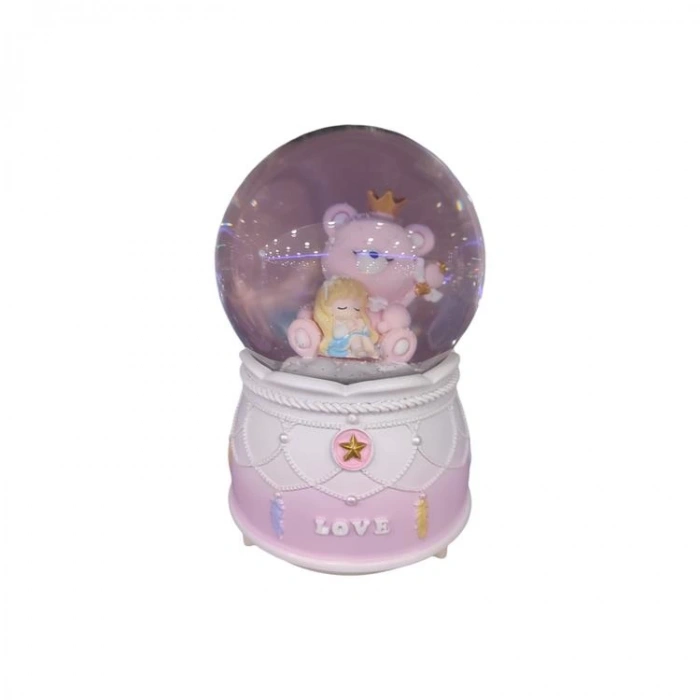 CEREN HDY0091 ORTA BOY (A) HEDİYELİK MÜZİKLİ IŞIKLI KAR ATAN KAR KÜRESİ (PİLLİ) LOVE