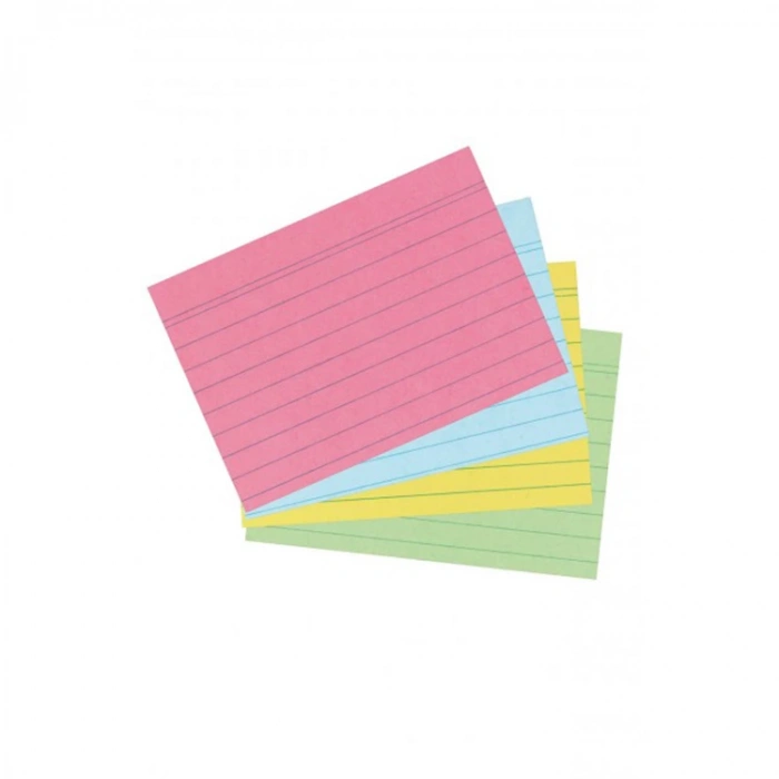 DEFFTER INDEX KARTI A6 / 4 RENK ÇİZGİLİ