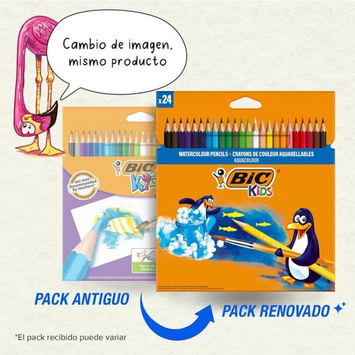 BİC AQUACOULEUR KURU-SULU BOYA KALEMİ TAM BOY 24LÜ 8575633