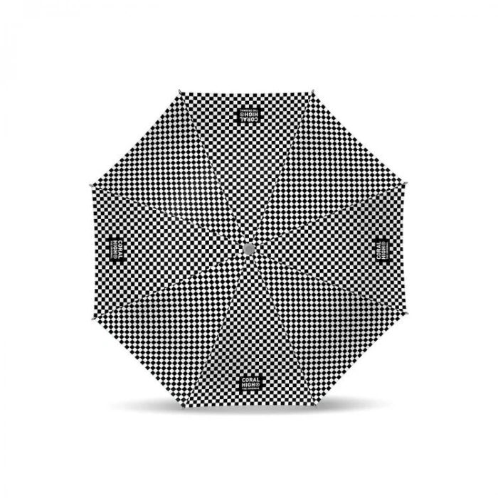 CORAL HIGH 12671 KIDS SİYAH BEYAZ DAMA DESENLİ ÇOCUK ŞEMSİYESİ