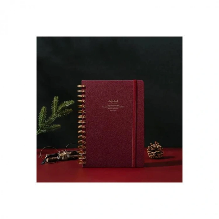 VICTORIAS JOURNALS 1602  CANVAS SERT KAPAK A5  100gr.160 SYF. ÇİZGİLİ DEFTER BORDO