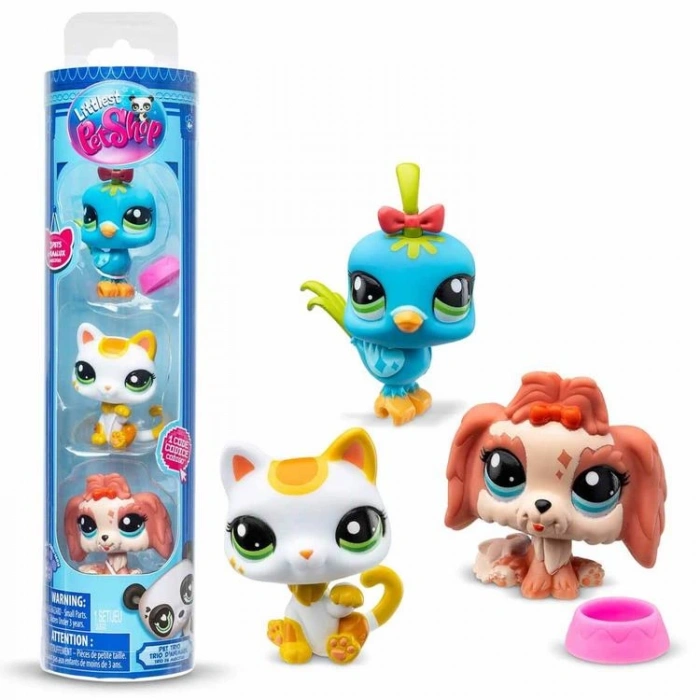 HASBRO 515 00551 LITTLES PET SHOP PET TRIO 3LÜ SET KUŞ KEDİ VE KÖPEK 4+
