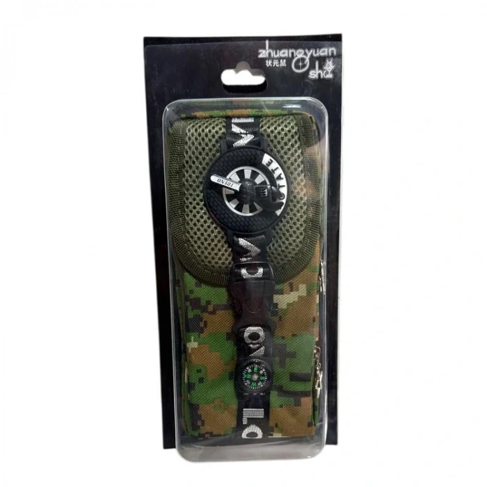 ZİZU 865 KMAUFLAJ DESENLI PUSULALI 2 GÖZLÜ KALEM ÇANTASI