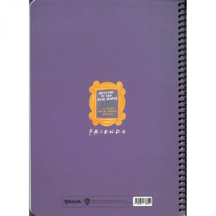 MABBELS 388159 FRIENDS17x24 SPİRALLİ KARTON KAPAK KARELİ DEFTER