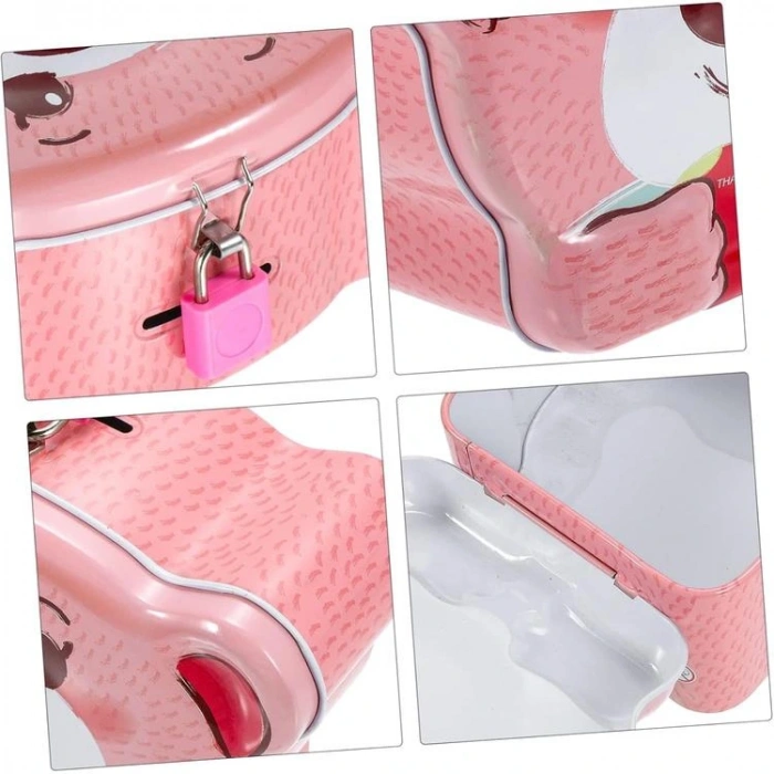 HUN BEST S-217 (13-13)  PANDA AYICIK KİLİTLİ METAL KUMBARA 3+ - TEKLİ