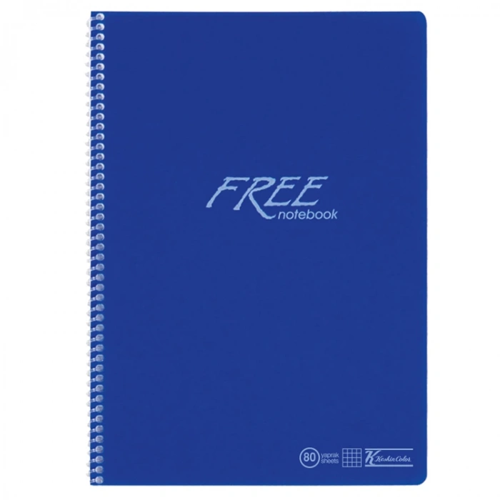 KESKİN FREE PP KAPAK DEFTER A4 80 YP. KARELİ