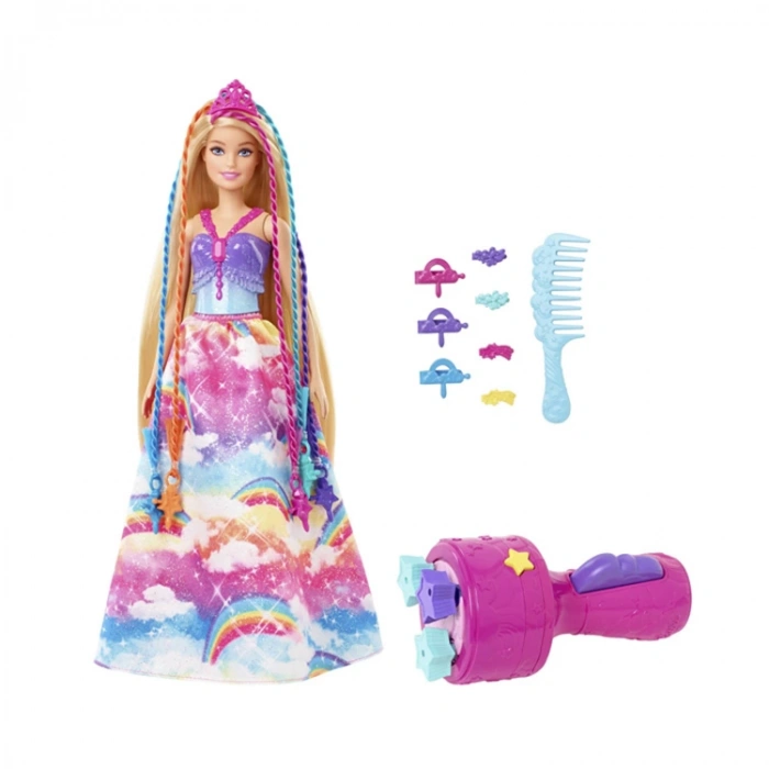 MATTEL GTG00 BARBIE DREAMTOPIA ÖRGÜ SAÇLI PRENSES VE AKSESUARLARI