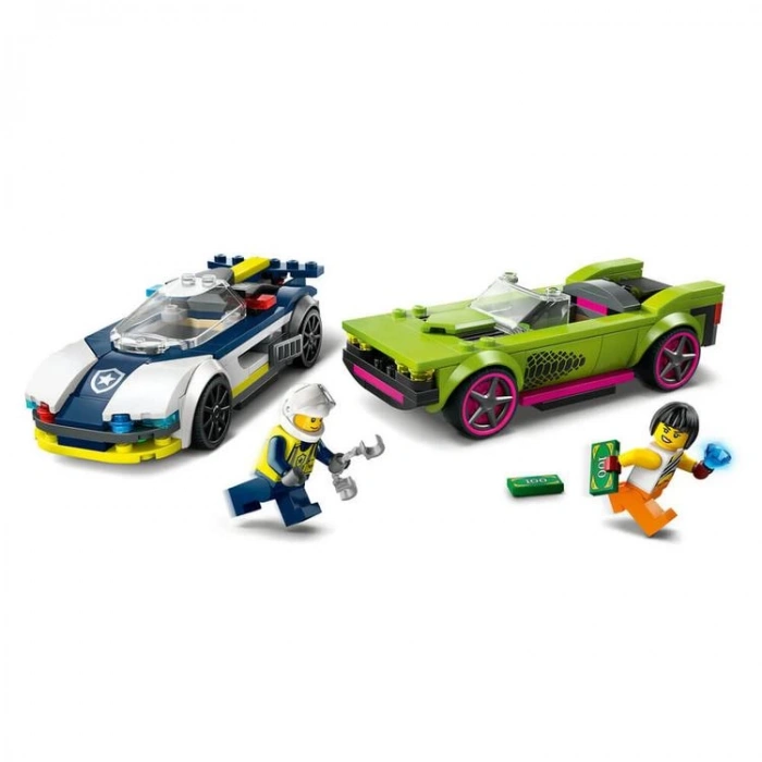 LEGO CITY 60415 POLİS ARABASI VE SPOR ARABA TAKİBİ 213 PARÇA 6+
