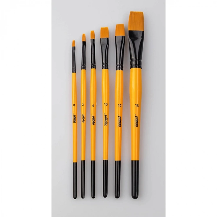 PEBEO SET-3  6LI  FIRÇA SETİ DÜZ KESİK  NO:0-2-4-10-12-18