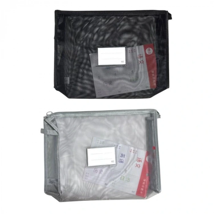 ODAK JD-4102 FERMUARLI FİLELİ PVC KART BÖLÜMLÜ A4 DOSYA (MESH DOSYA) - TEKLİ