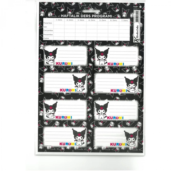 KESKİN 220130 KROMİ DERS PROGRAMLI OKUL ETİKETİ 3LÜ