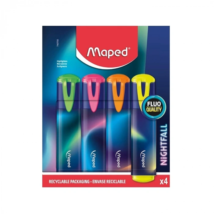 MAPED 740700 FOSFORLU KALEM FLUO PEPS NIGHTFALL 4LÜ