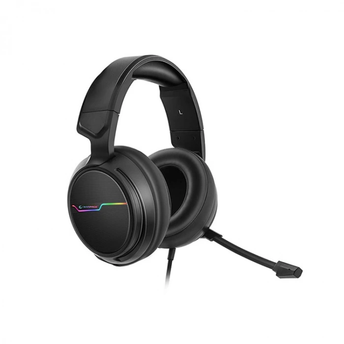 RAMPAGE RGW9 COMFORT USB 7.1  2.2 MT KABLO SURROUND SOUND OYUNCU MİKROFONLU KULAKLIK SİYAH