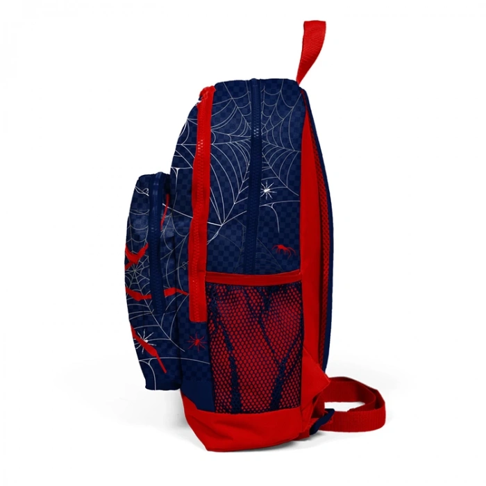 CORAL HIGH 23720 DÖRT BÖLMELİ ÖRÜMCEK DESENLİ SIRT ÇANTASI KIRMIZI-LACİVERT