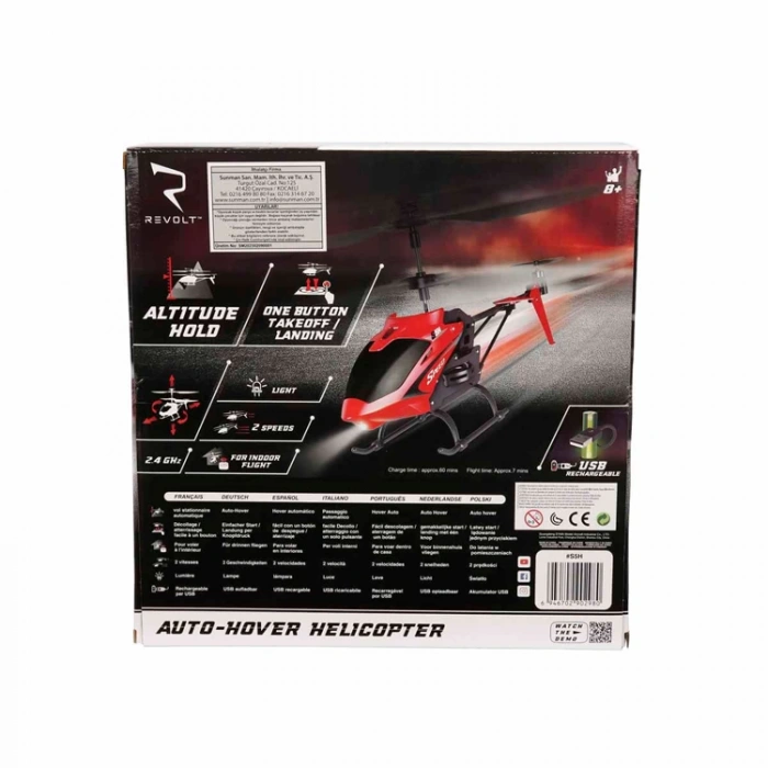 SUNMAN S5H AUTO HOVER IŞIKLI USB ŞARJLI ÇİFT PERVANELİ KUMANDALI HELİKOPTER KUTULU