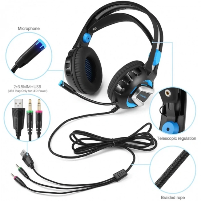 PHOINIKAS H-4 MAVİ STEREO GÜRÜLTÜ ENGELLEME MİKROFONLU OYUNCU