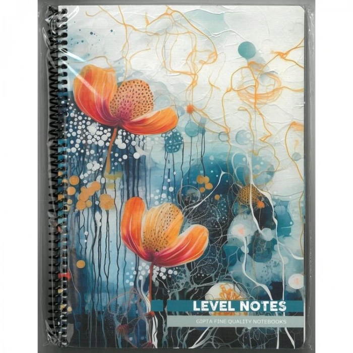 GIPTA LEVEL NOTES SPİRALLİ PRESSBOARD (KARTON) KAPAK 20x28 80YP.KARELİ DEFTER - 7721