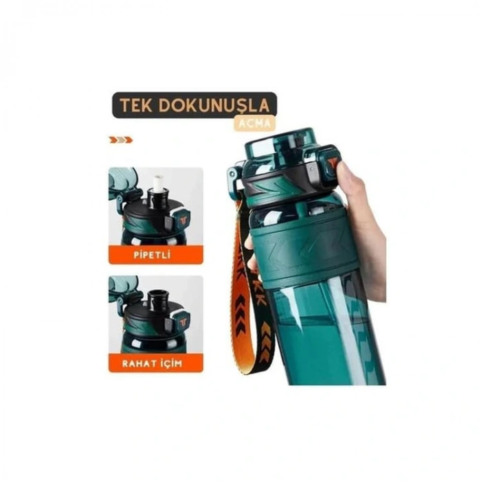 VAGONLİFE T1020 TKK PİPETLİ SÜZGEÇLİ TRİTAN MATARA YEŞİL 800ml