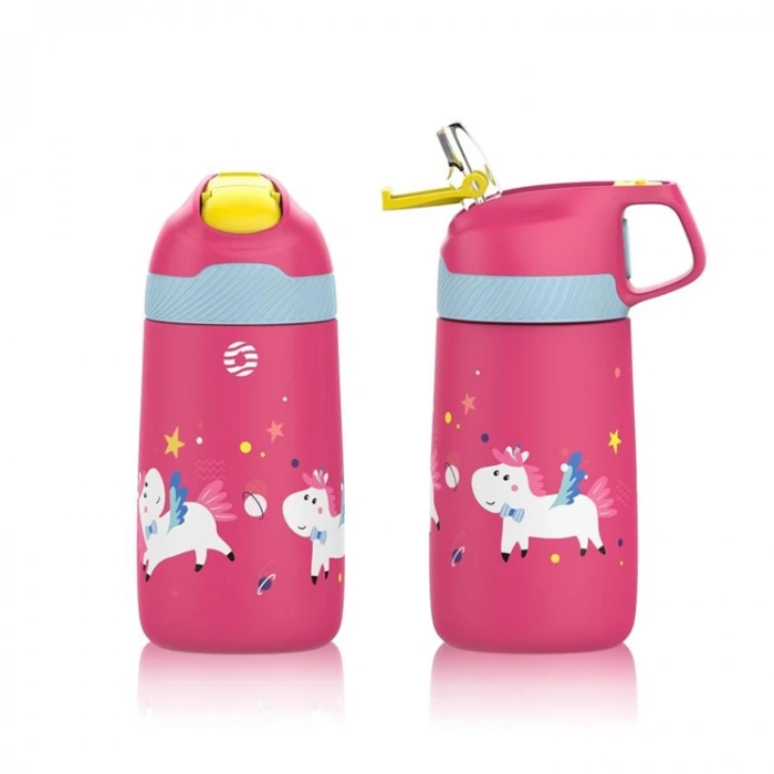 VAGONLİFE PİPETLİ ÇOCUK ÇELİK TERMOS 2055 350ML PEMBE