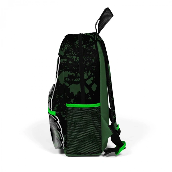 CORAL HIGH 23525 KİDS KOYU YEŞİL SİYAH DİNAZOR DESENLİ İKİ BÖLMELİ MİNİK SIRT ÇANTASI