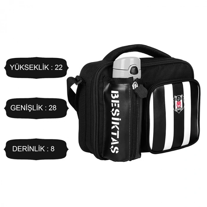 ME BEŞİKTAŞ 24354 ME COLLECTION BESLENME ÇANTASI ÇUBUK SİYAH-BEYAZ ÇİZGİLİ