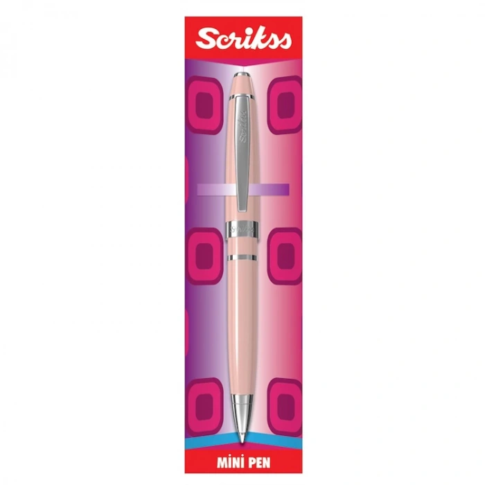 SCRIKSS MİNİ PEN TÜKENMEZ KALEM PEMBE