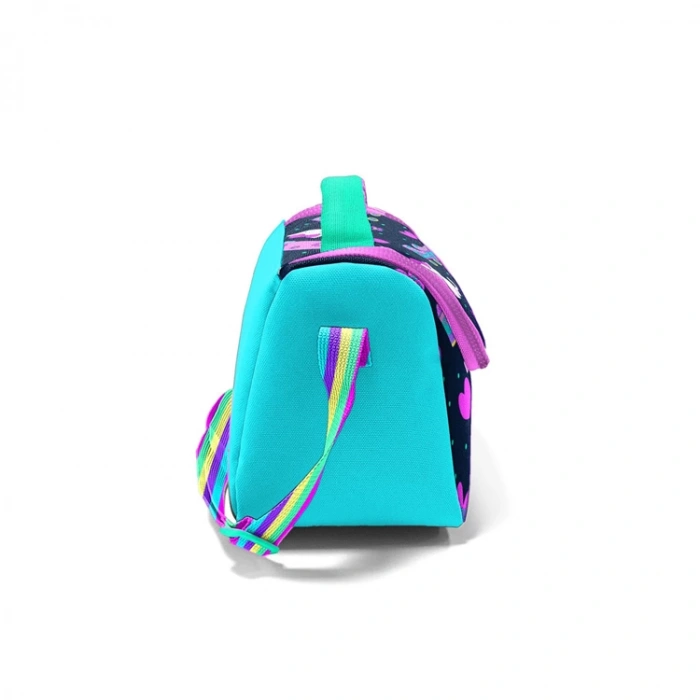 CORAL HIGH 11891 KIDS LACİVERT PEMBE KEDİLİ PATEN DESENLİ THERMO BESLENME ÇANTASI