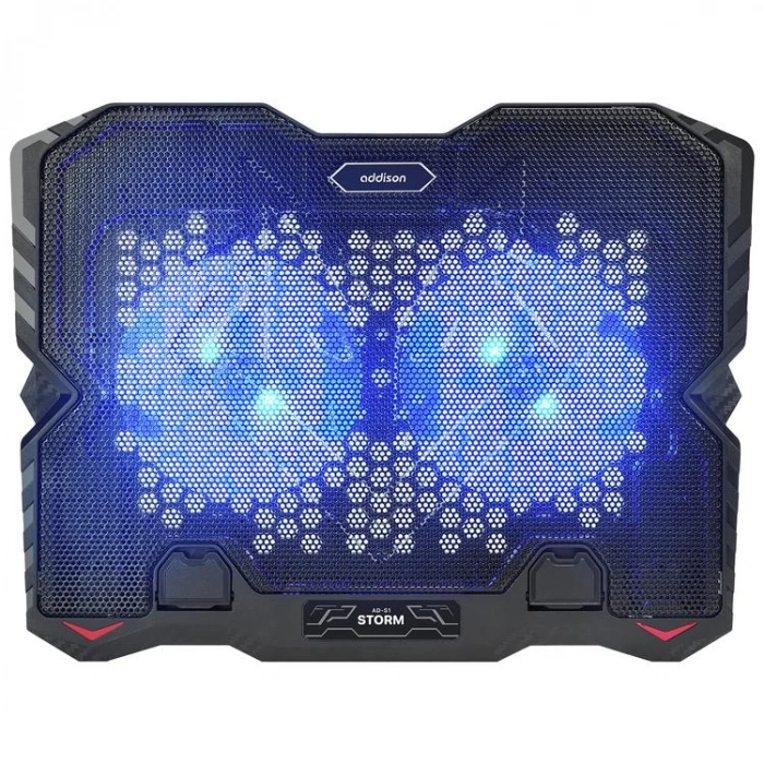 ADDİSON AD-S1 STORM MAVİ LED IŞIKLI  2 FANLI 2 USB DC SV 125x125x20mm NOTEBOOK SOĞUTUCU