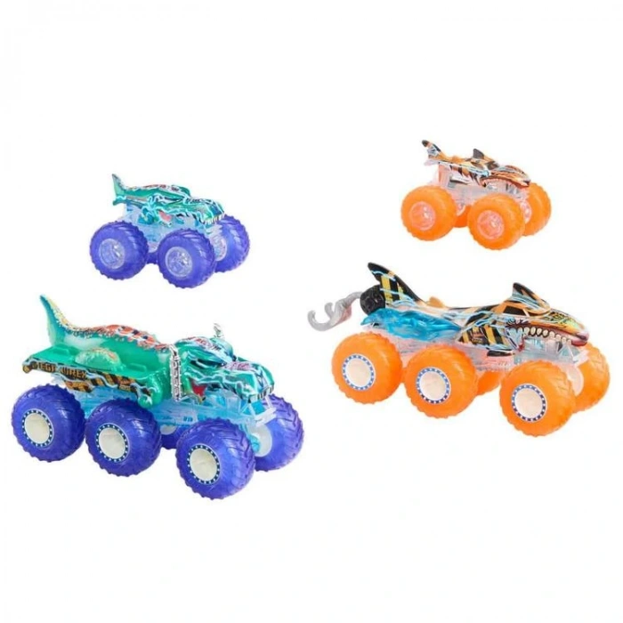 MATTEL HYJ29 HOT WHEELS MONSTER TRUCKS POWER SMASHERS ÇOKLU  PAKET 3+