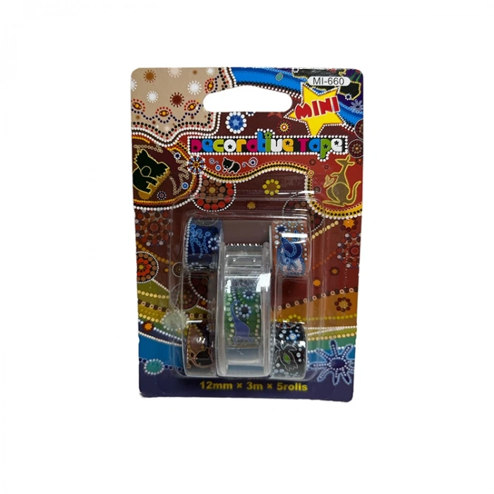 PLAYCAT MI-660 MİNİ RENKLİ BASKILI BANT 12MMX3M  5 RULO MAKİNALI