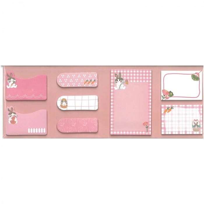 KRAF 2215 YAPIŞKANLI NOT KAĞIDI SETİ DESENLİ KARIŞIK (1 SET)