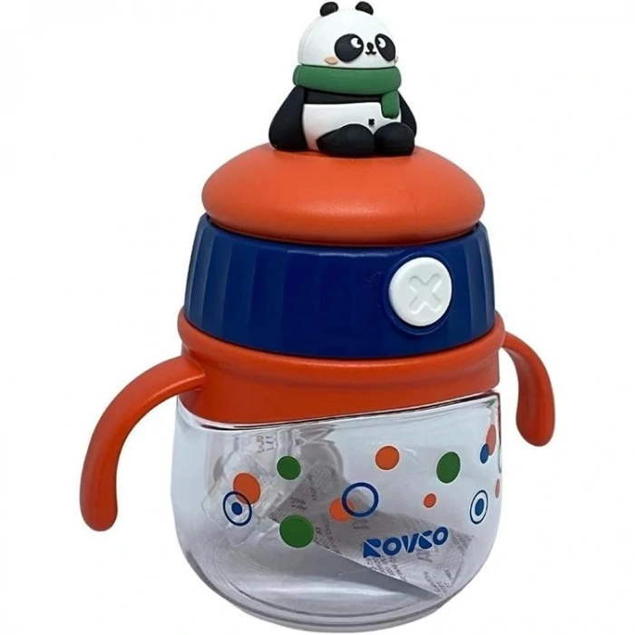 VAGONLIFE ROVCO PİPETLİ PANDA MASKOTLU ÇOCUK  MATARASI B1051 240 ML 6 AY +